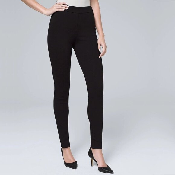 2/$30 White House Black Market Body Comfort Ponte Pants Black 4 #A0160 - Picture 3 of 9